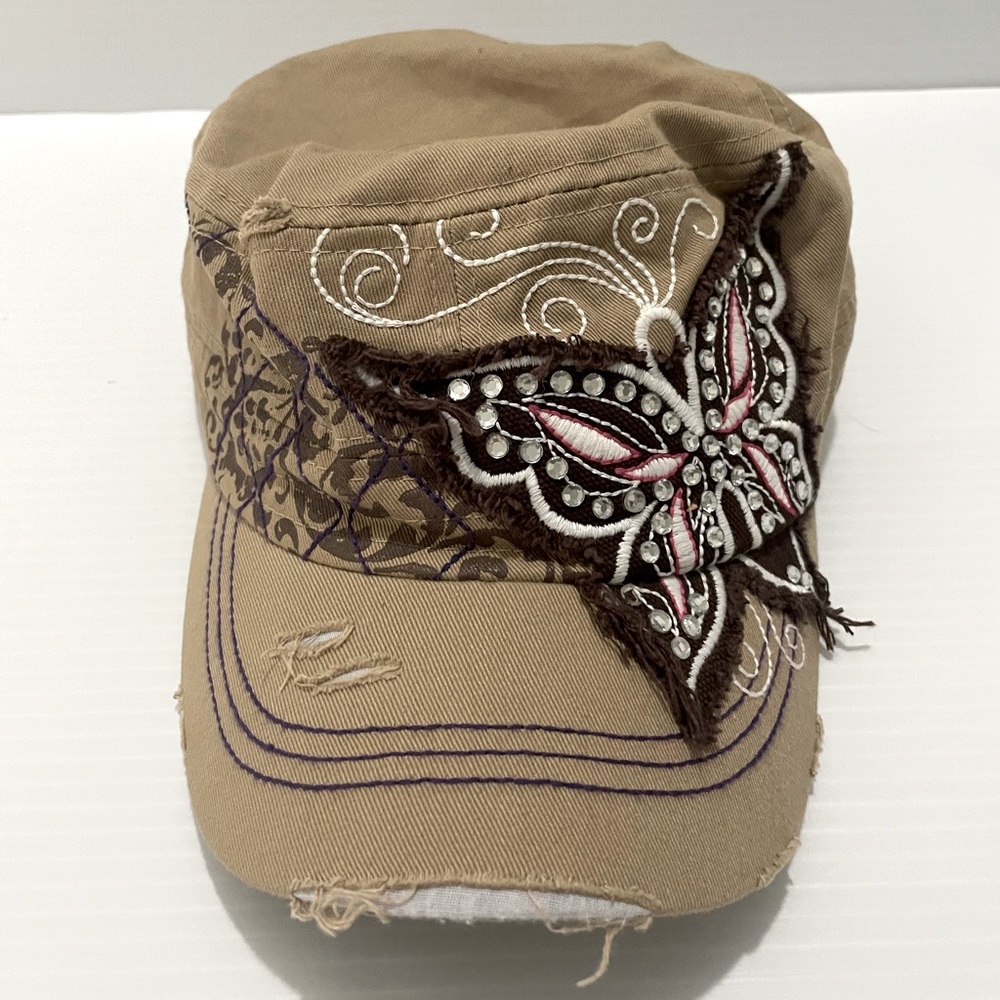 Leader Brand Embellished Butterfly Cadet Hat (Cap) - Picture 4 of 8